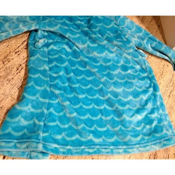 Cat & Jack Blue Owl Bath Bedtime Pajama Robe! XS 4/5 (No Belt) - Picture 7 of 9